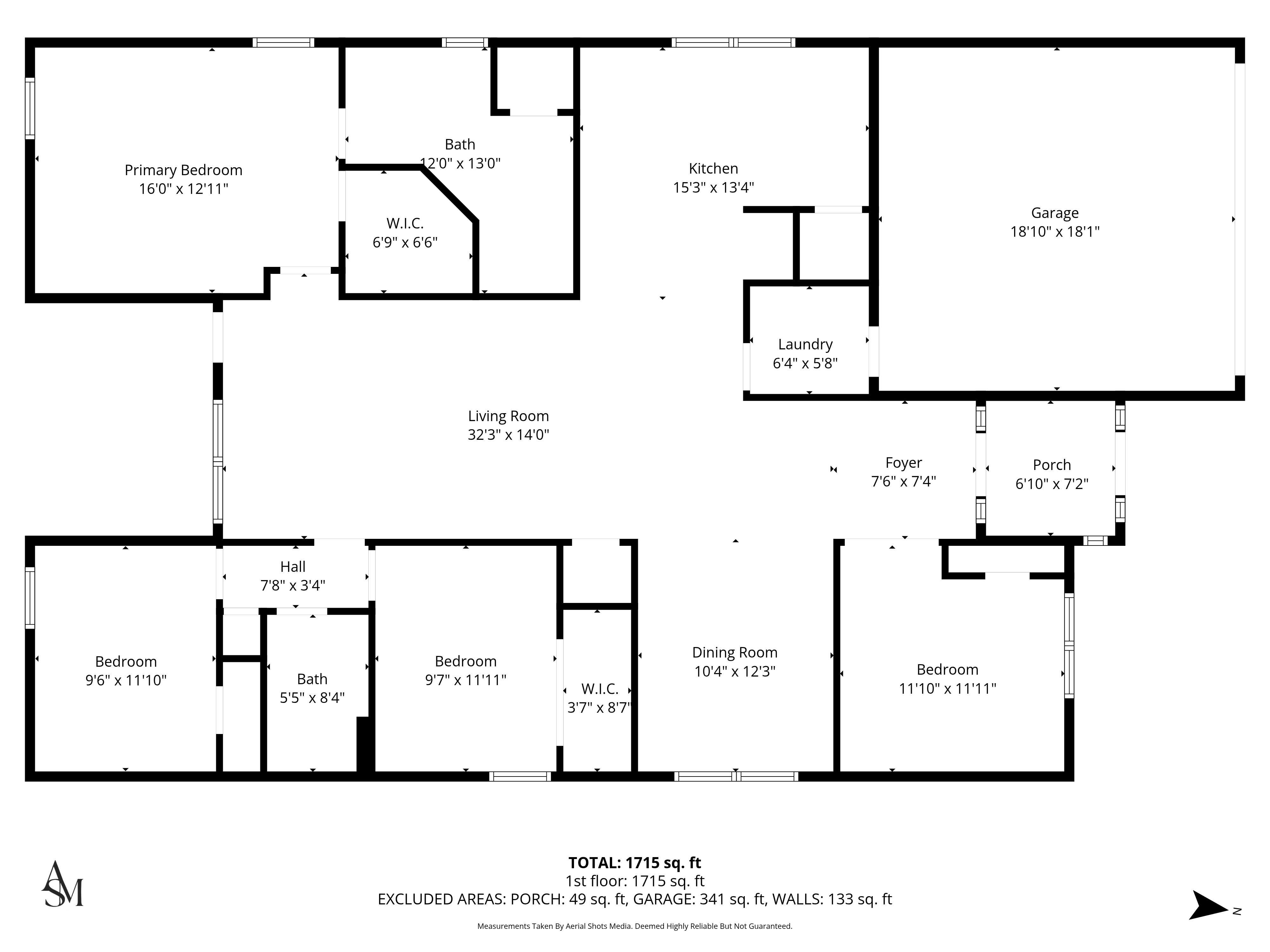 Floor plan with measurements