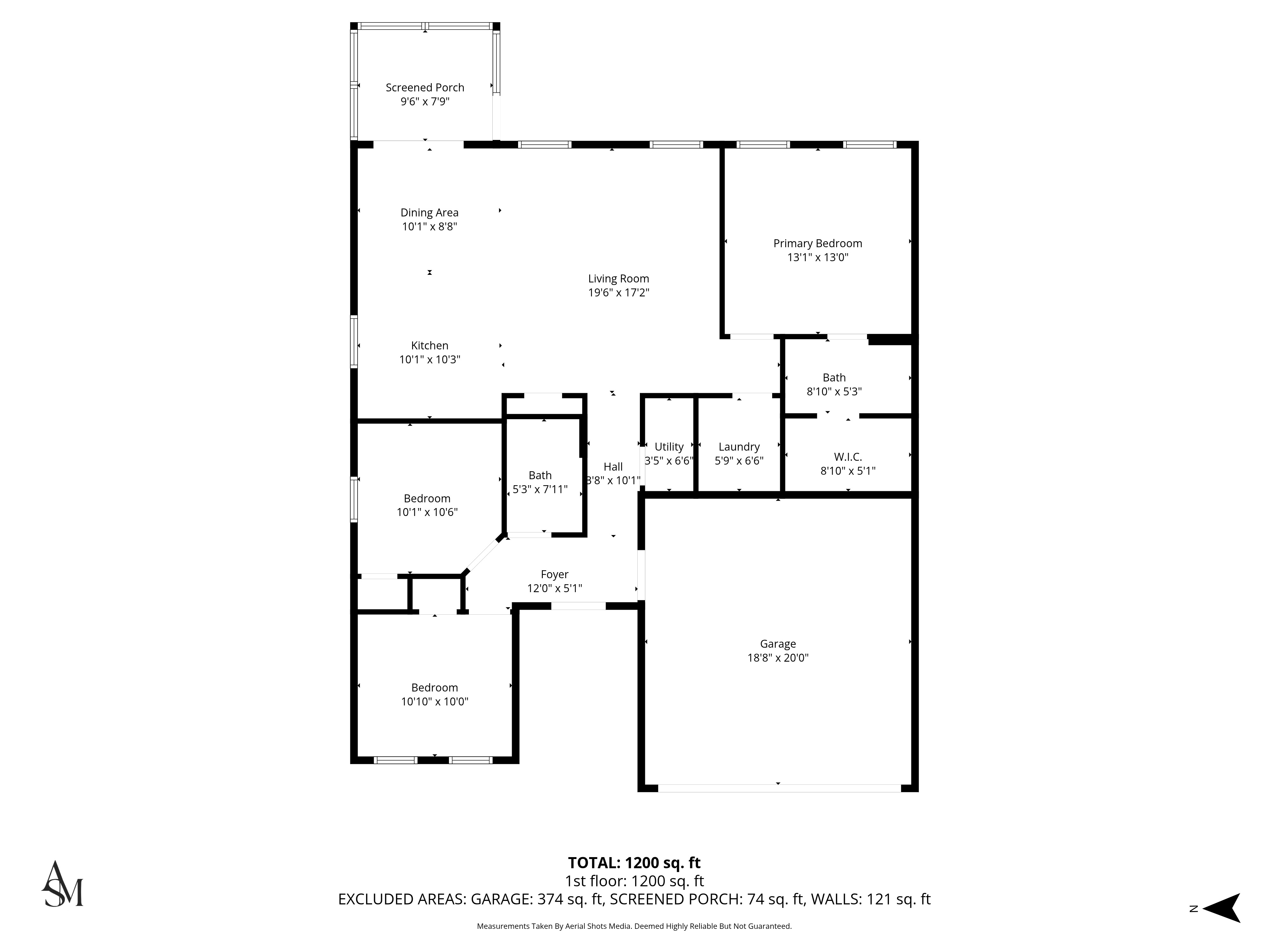 Floor plan with measurements